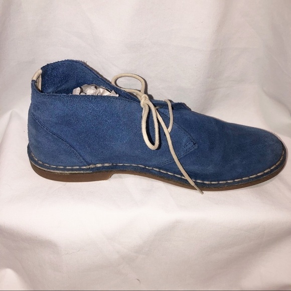 Barney’s New York Blue Suede Booties Made in Italy SZ 36 - Picture 3 of 8